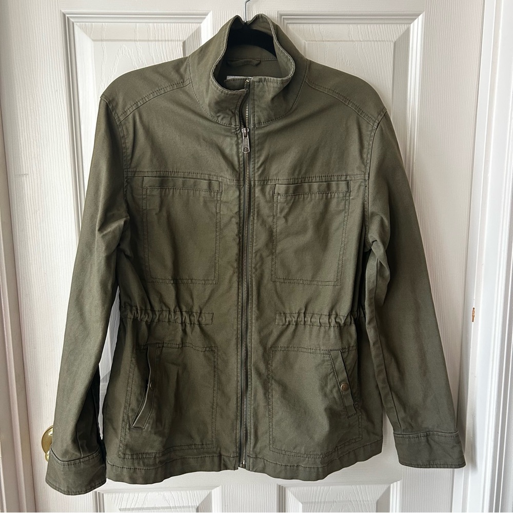Old Navy Olive Green Field Utility Jacket, 100% Cotton, Small Fall Autumn